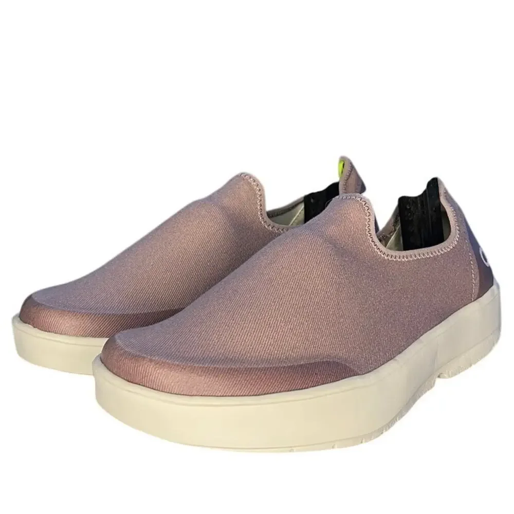 Womens OOFOS OOmg Eezee OOMG11152021 Canvas Footbed Orthotic Sneaker SZ 10 Pink